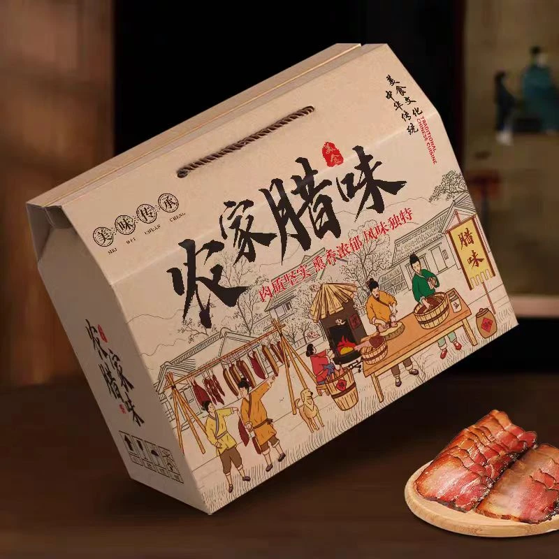 腊货礼盒【腊五花一斤，腊蹄子一斤，调料一份，干土豆果片各一份】