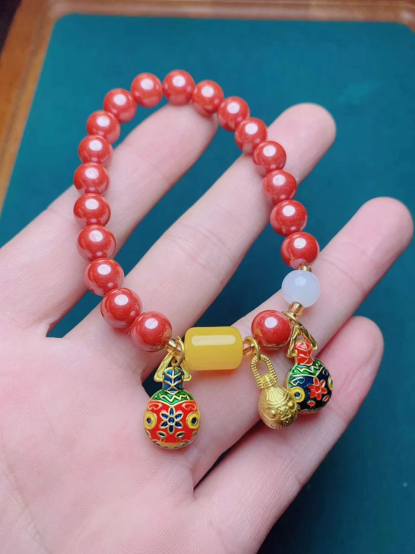 含辰砂工艺品  0.8cm手串 帝王砂