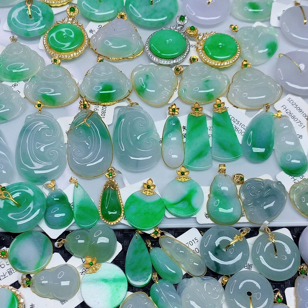 翡翠未镶嵌颈饰34567786