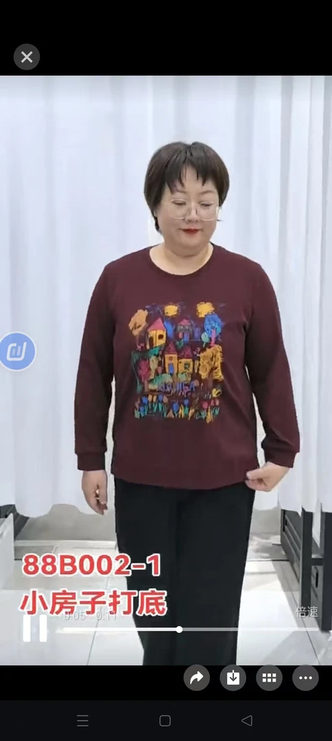秋款小房子长袖上衣002