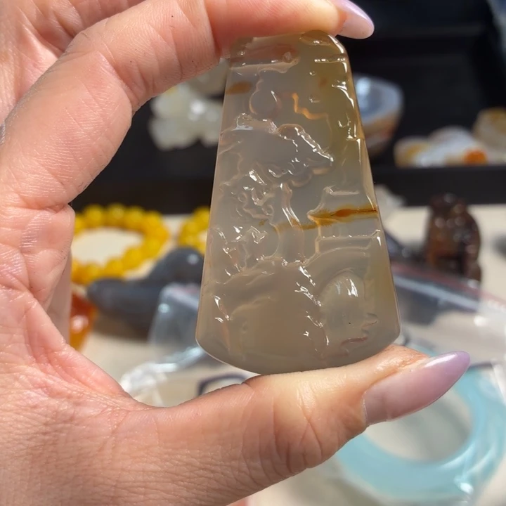 玛瑙/玉髓未镶嵌吊坠(不含链)