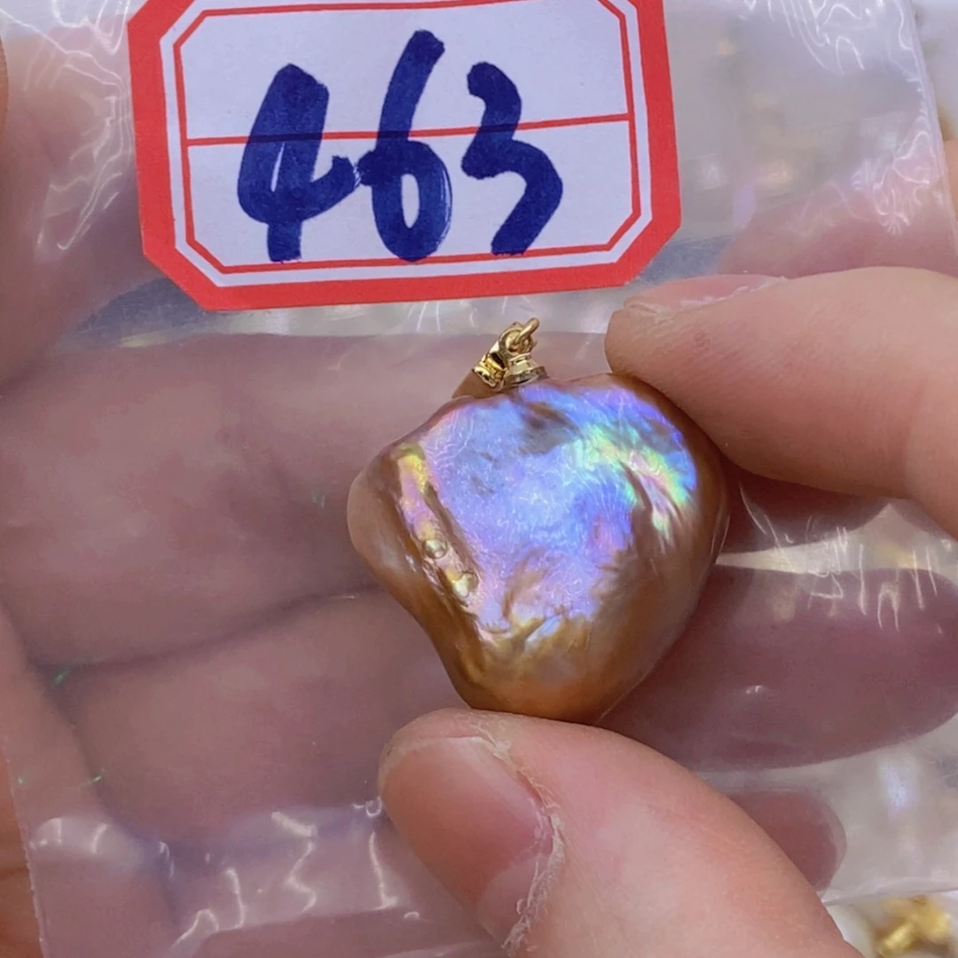 银S925镶嵌淡水珍珠吊坠