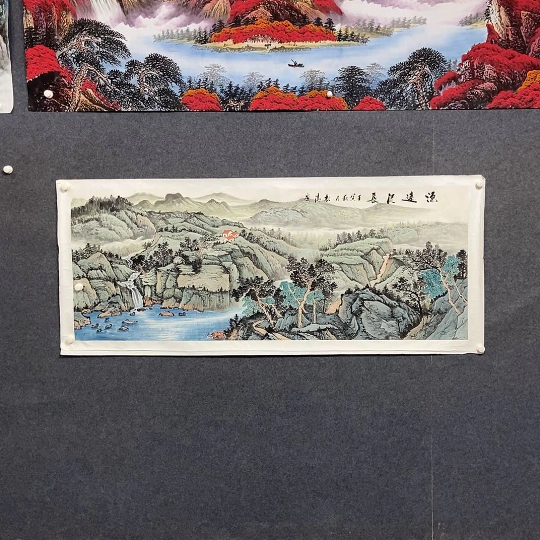 国画小六尺山水一副