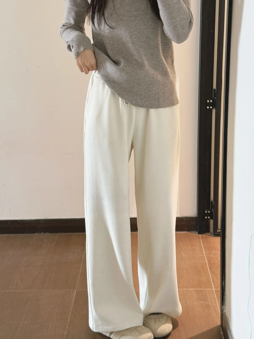 【Niche Young】初雪 高腰休闲百搭外穿时尚垂感休闲裤Y6840