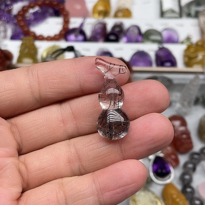 未镶嵌颈饰水晶甜*纸黑发晶