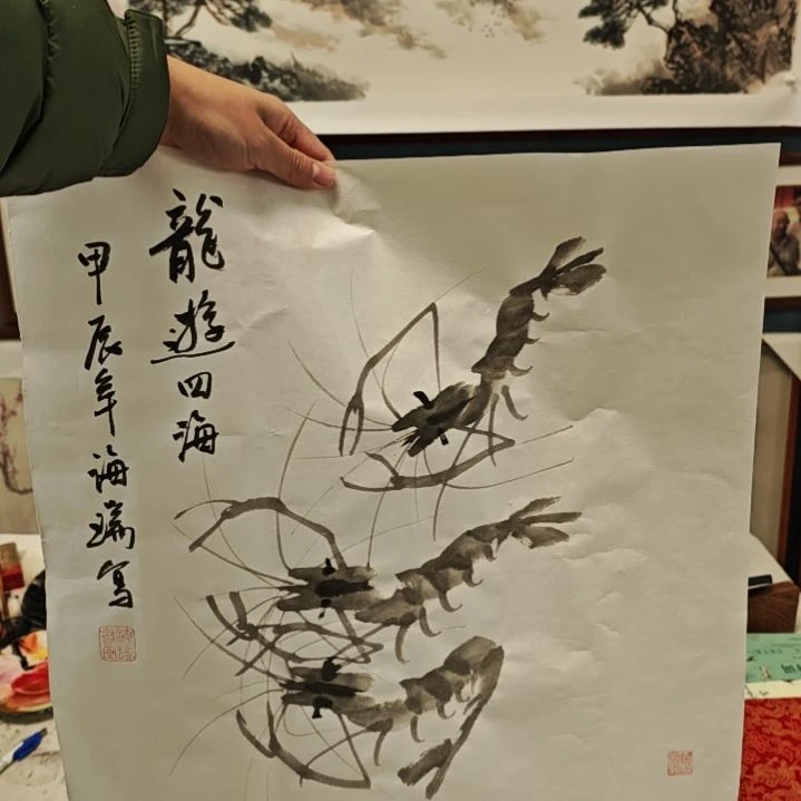 国画贾海瑞老师现场定制