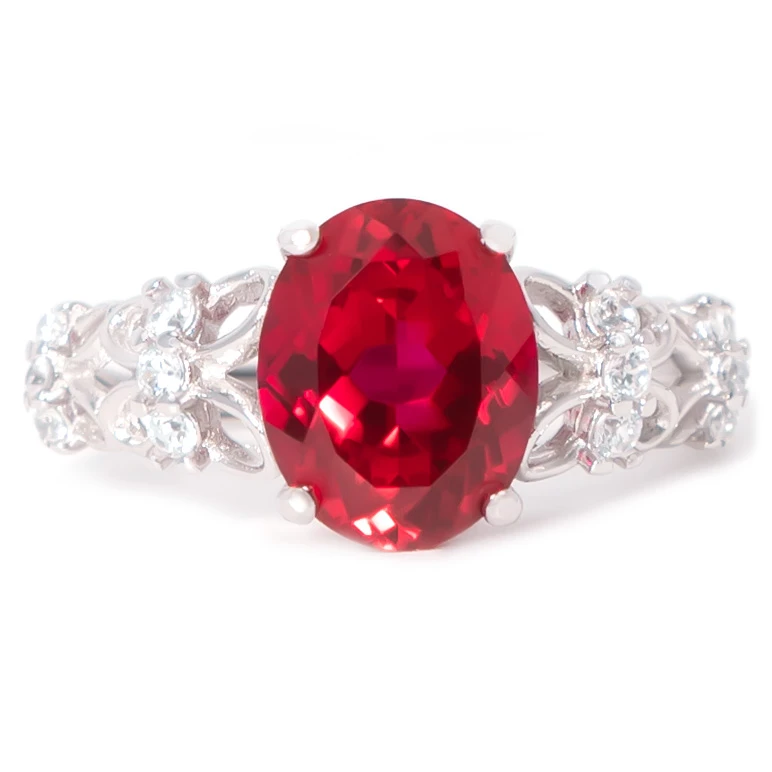 轻奢气质红宝石抹谷鸽血红色S925戒指活口可调节-768