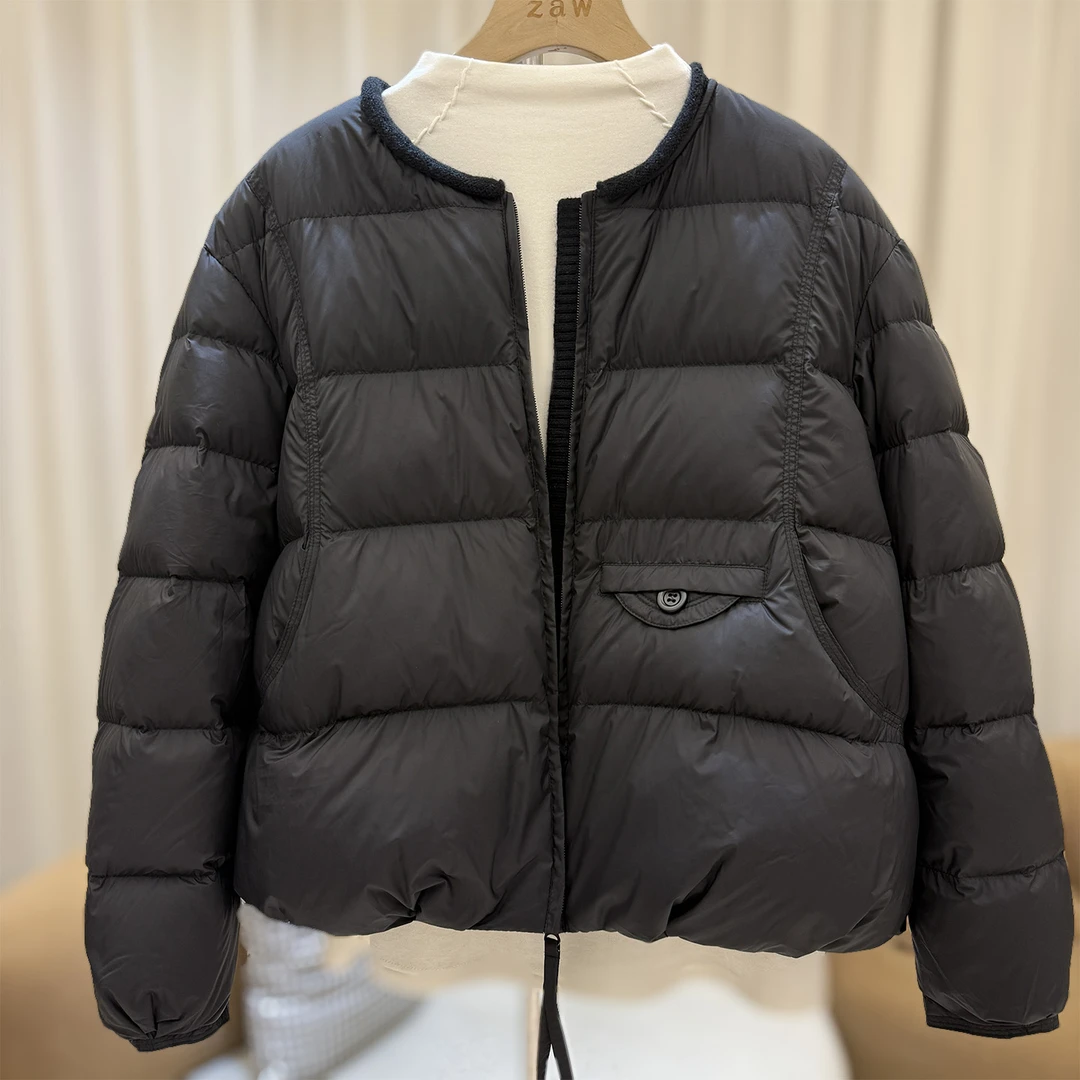 zaw大码女装短款羽绒服冬季2025新款宽松保暖胖mm面包服外套25458