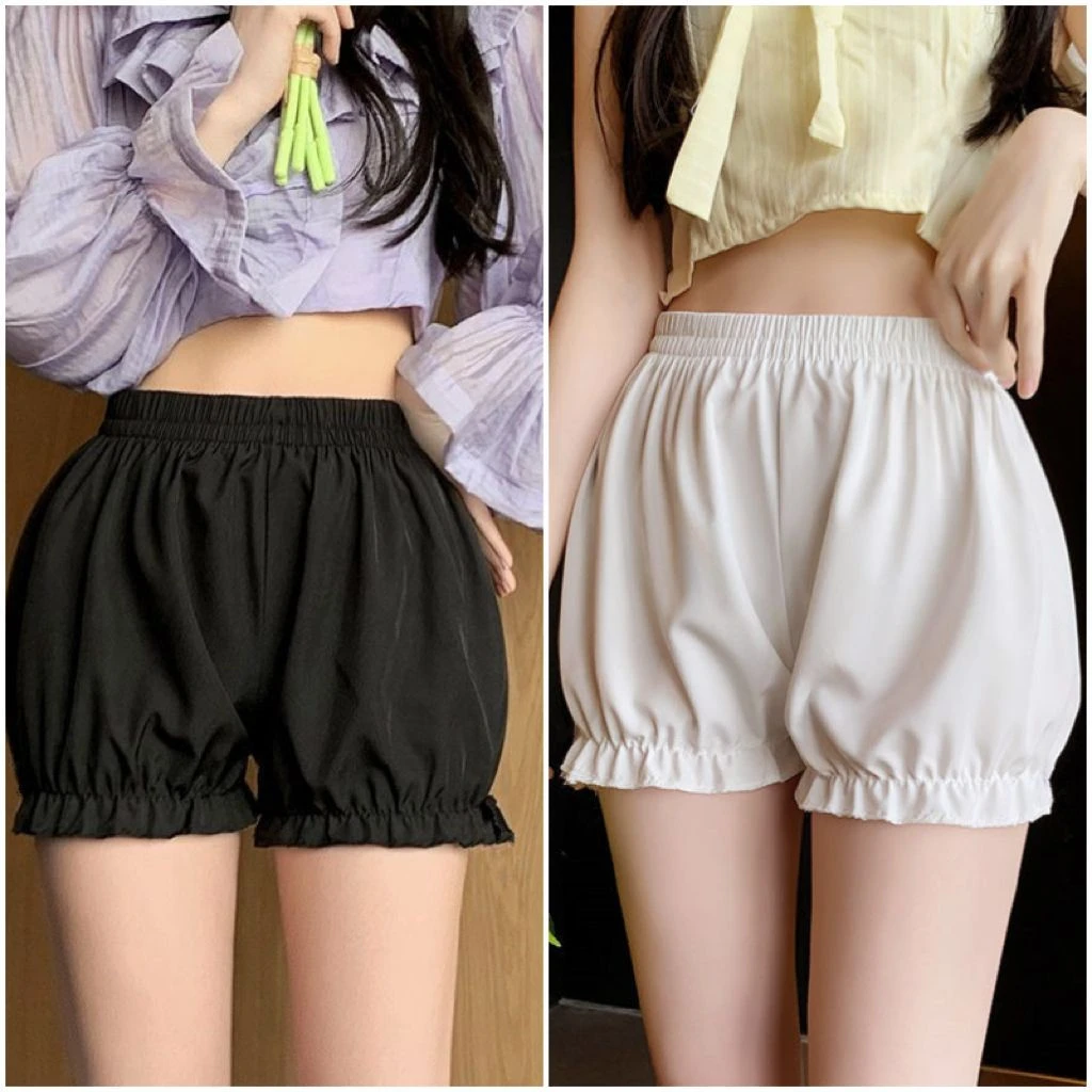 防走光夏季薄款短裤学生新款花苞南瓜裤打底裤JK可外穿少女安全裤