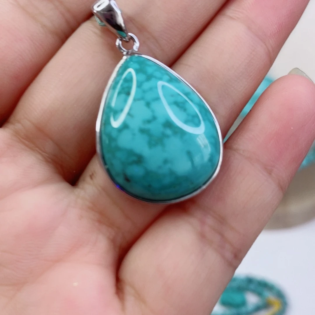 银S925镶嵌绿松石珠宝奇石