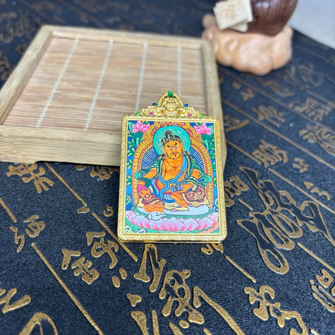 【加加唐卡】纯手绘 唐卡 黄财神 TK14