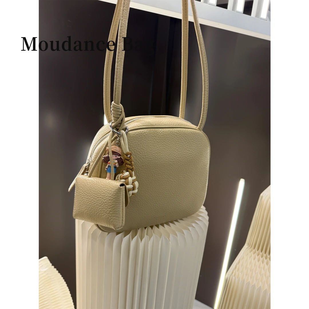 【罗马】Moudance 浅色复古保龄球包百搭单肩斜挎包通勤简约 9766