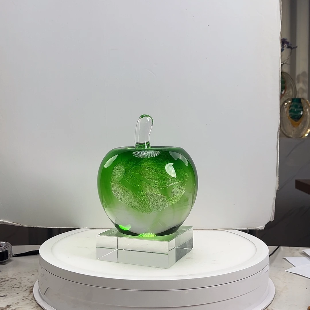 茶盏琉璃水晶苹果