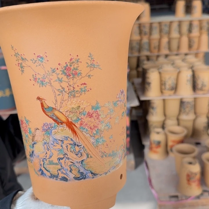 紫砂花盆 高度25口径20