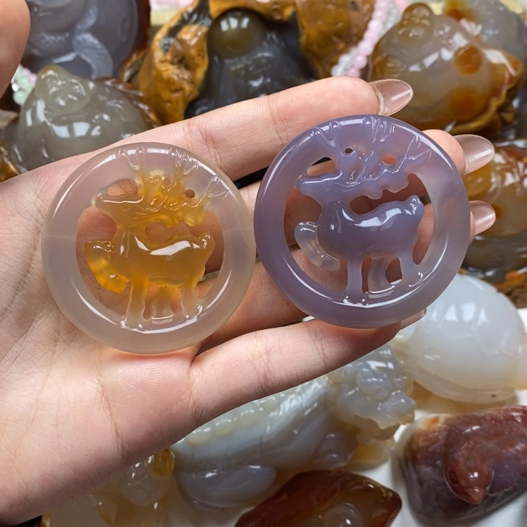 乖***宝玛瑙/玉髓未镶嵌颈饰