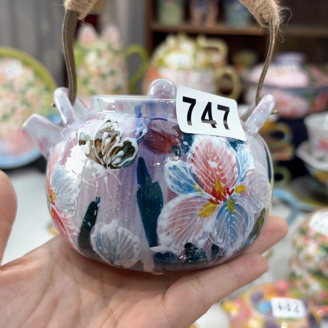 景德镇手绘高温釉下彩陶瓷茶具