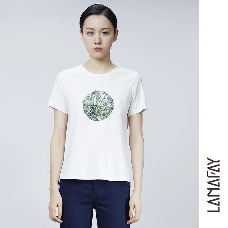 啦娜菲LANAFAY夏款印花T恤1X519