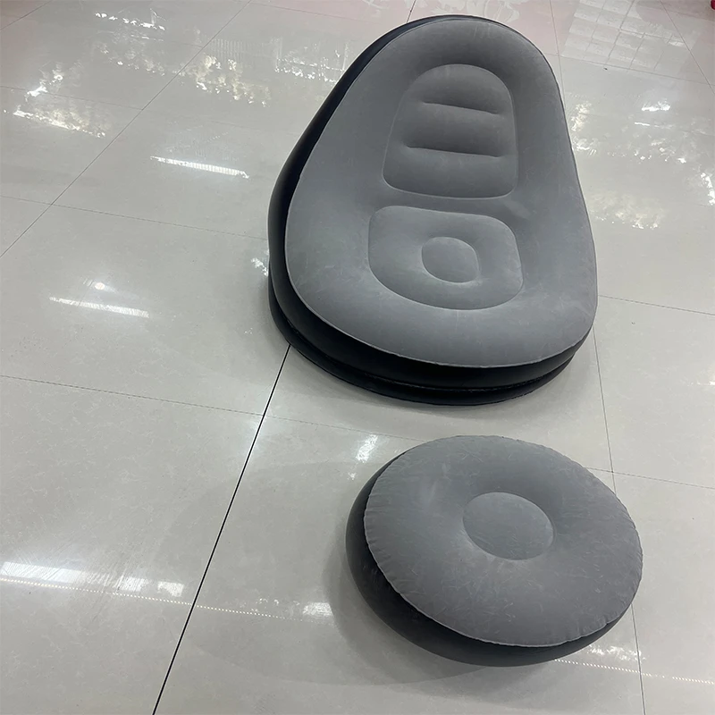 充气沙发懒人沙发自动充气户外单人休闲便户外野营宿舍加厚带脚踏