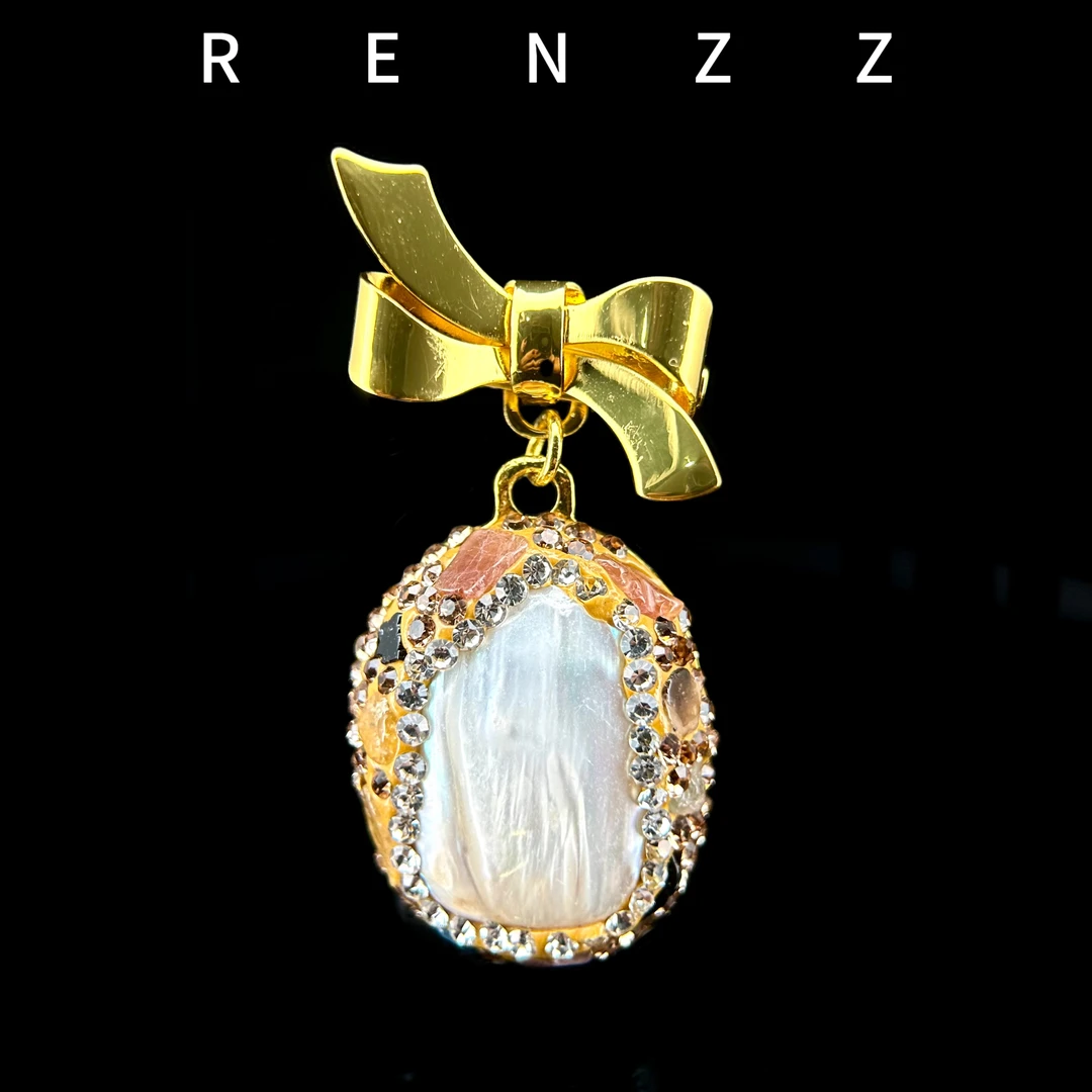 7655天然淡水珍珠彩色花之舞胸针