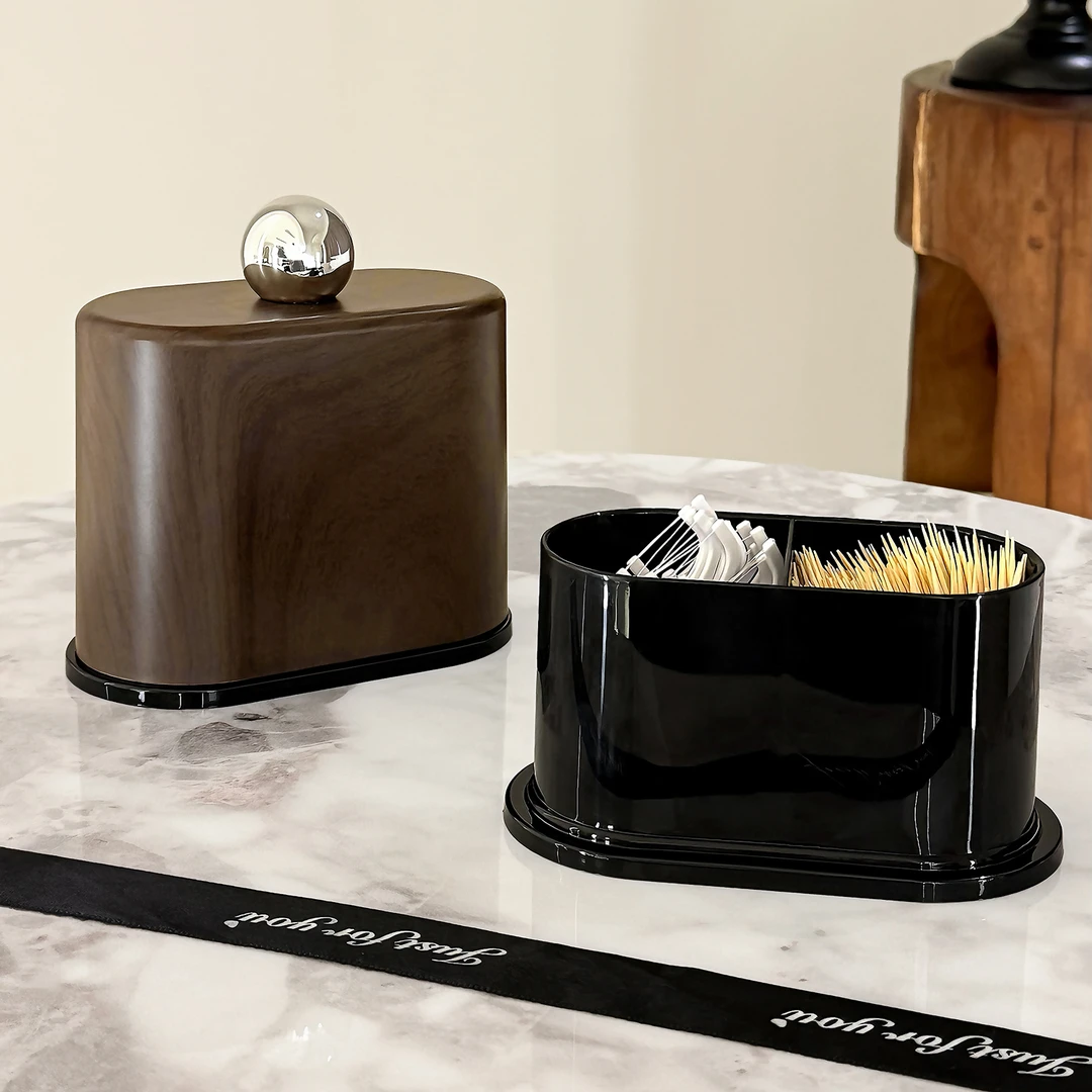 BSD牙签盒轻奢高级高颜值2025新款牙签筒家用创意棉签牙线收纳盒