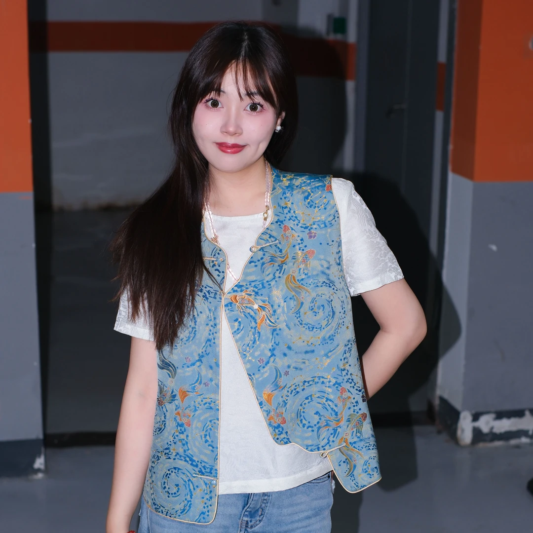 【锦说欢喜】‘十二星座双鱼座’钱小萍正品非遗宋锦高定版马甲83690