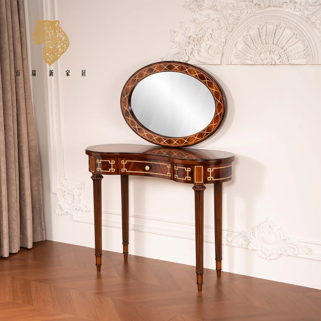 百瑞新床边卧室欧式高端梳妆台桌化妆桌-YLSD-BRX2246