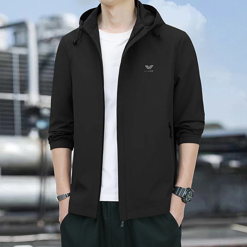 稻草人经典春秋翻领夹克男士中青年爸爸装商务休闲时尚百搭潮流风