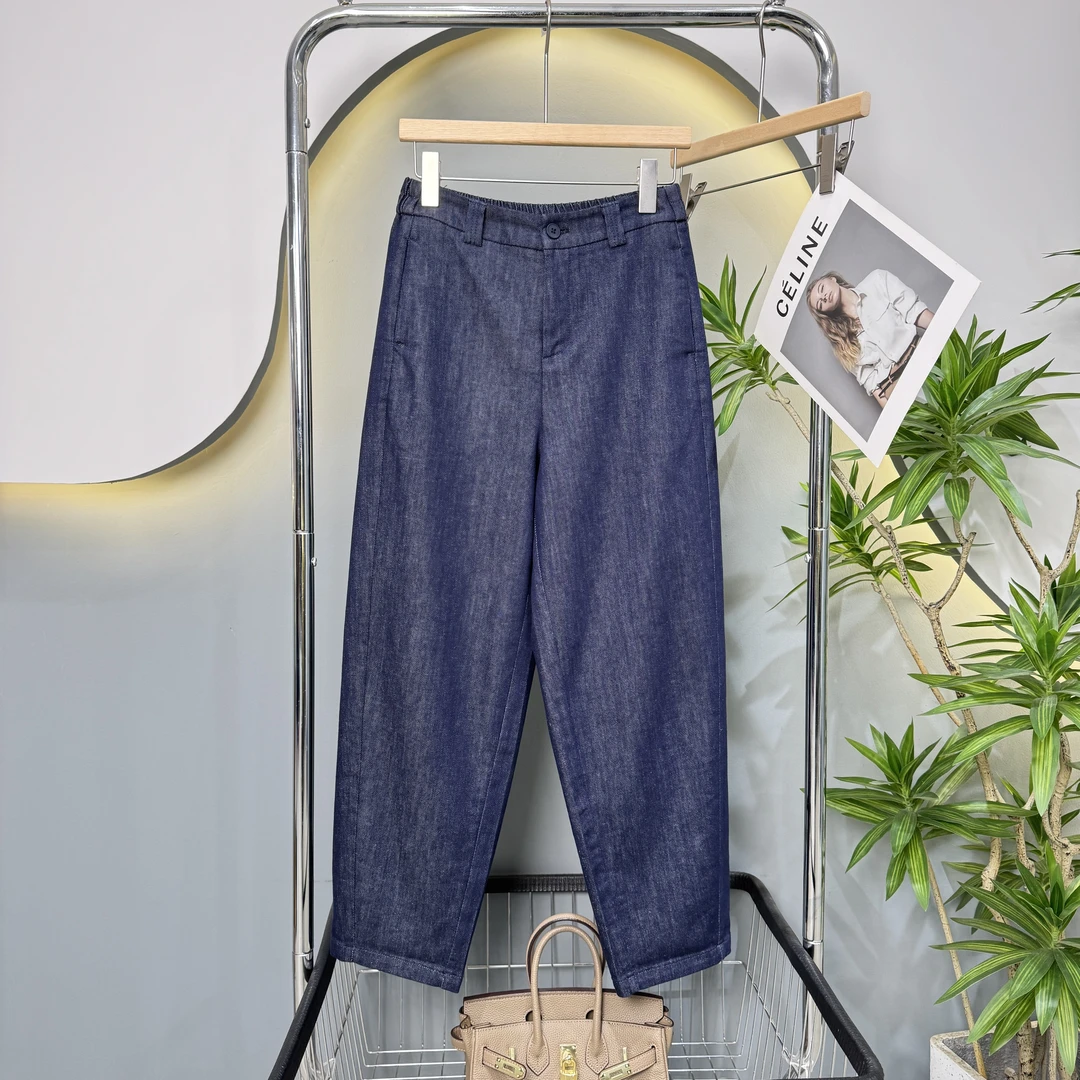 【老钱风牛仔蓝】新品不掉色九分休闲遮腿遮垮显瘦百搭镰刀牛仔裤