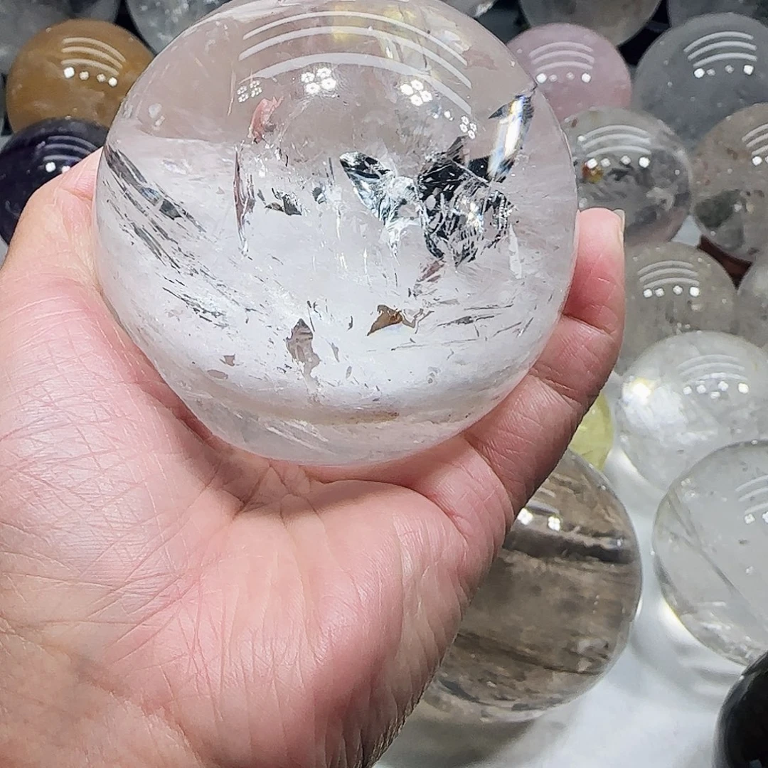 球未镶嵌水晶芋**子天然