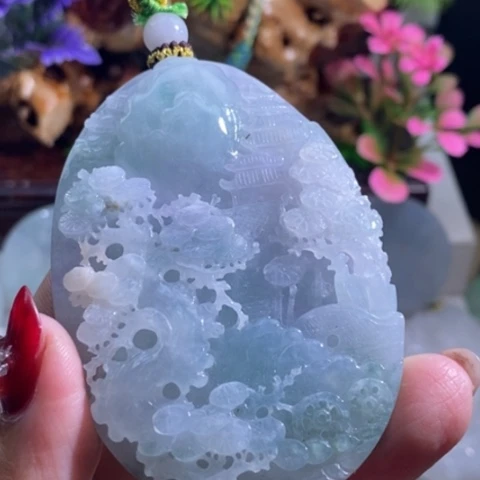 【闪购商品】颈饰未镶嵌翡翠山水