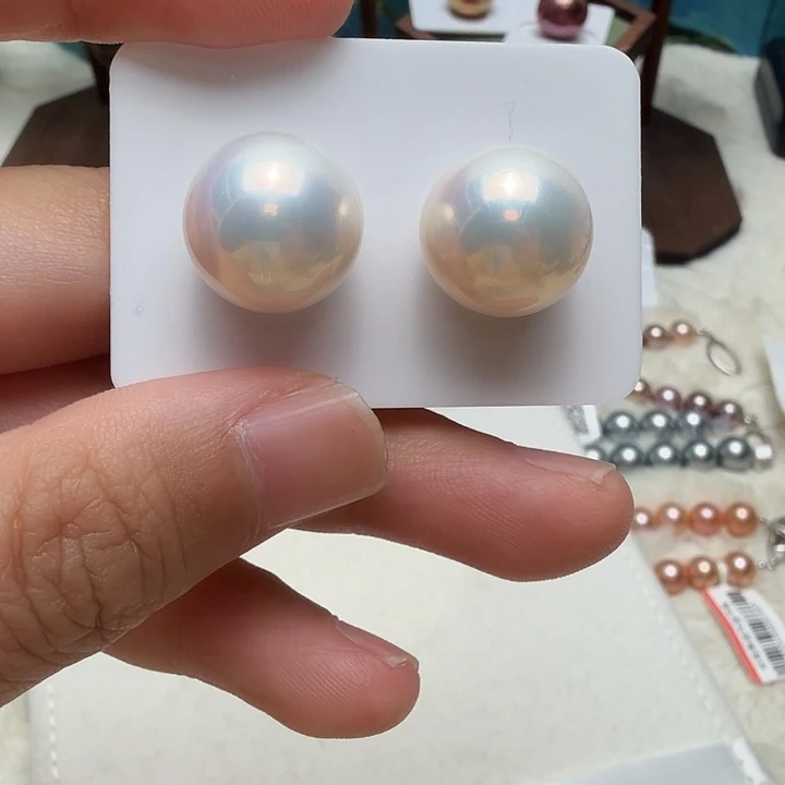 未镶嵌耳饰淡水珍珠15+对珠、裸珠发货