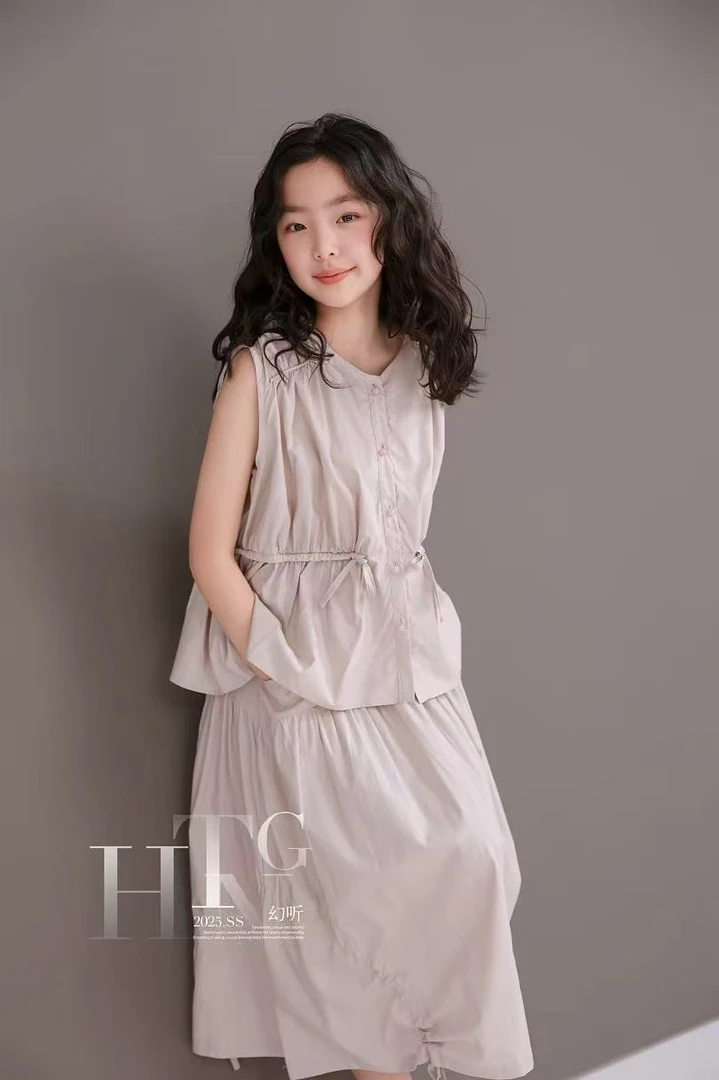 猪猪家童装 2025夏款上新女童洋气夏款男童中大童青少年