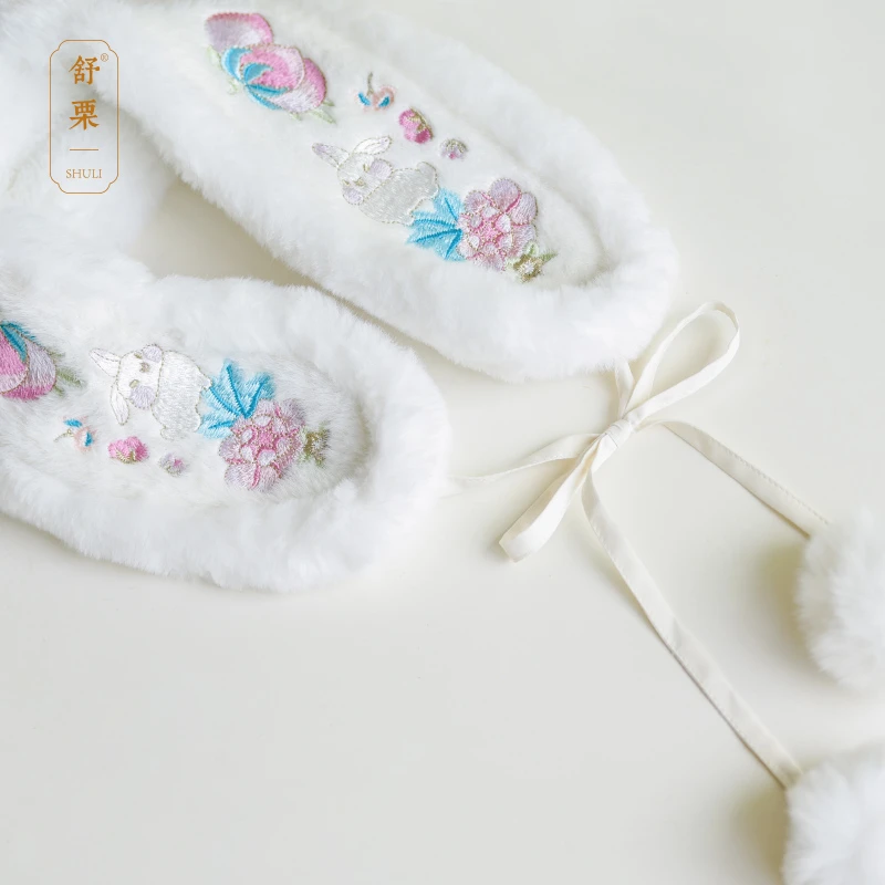 【蝴蝶耳罩】刺绣汉服女童搭配古风新中式可爱保暖防寒耳捂子
