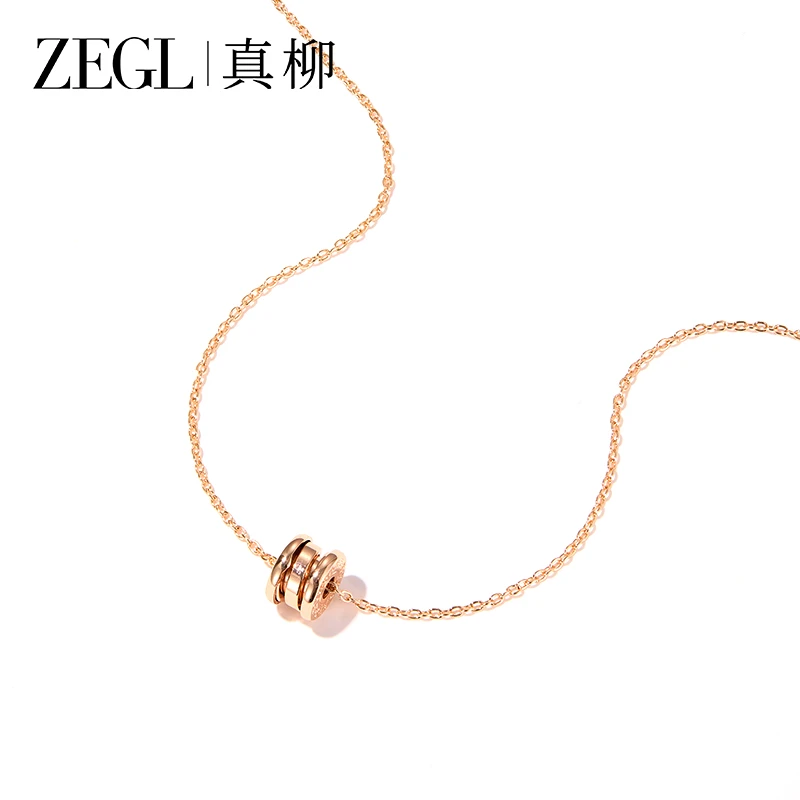 ZEGL镀18K金小蛮腰项链时尚百搭简约经典DS66058