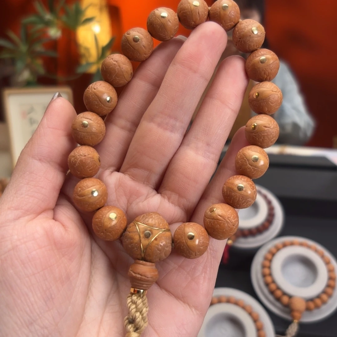 凤眼菩提吊坠13毫米铁籽单圈铜