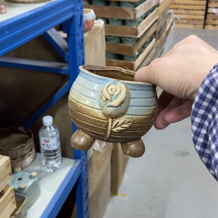 陶瓷花盆单场满9.9发9*8.5