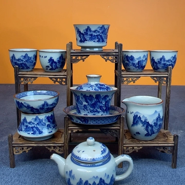 景德镇陶瓷釉下青花八件套