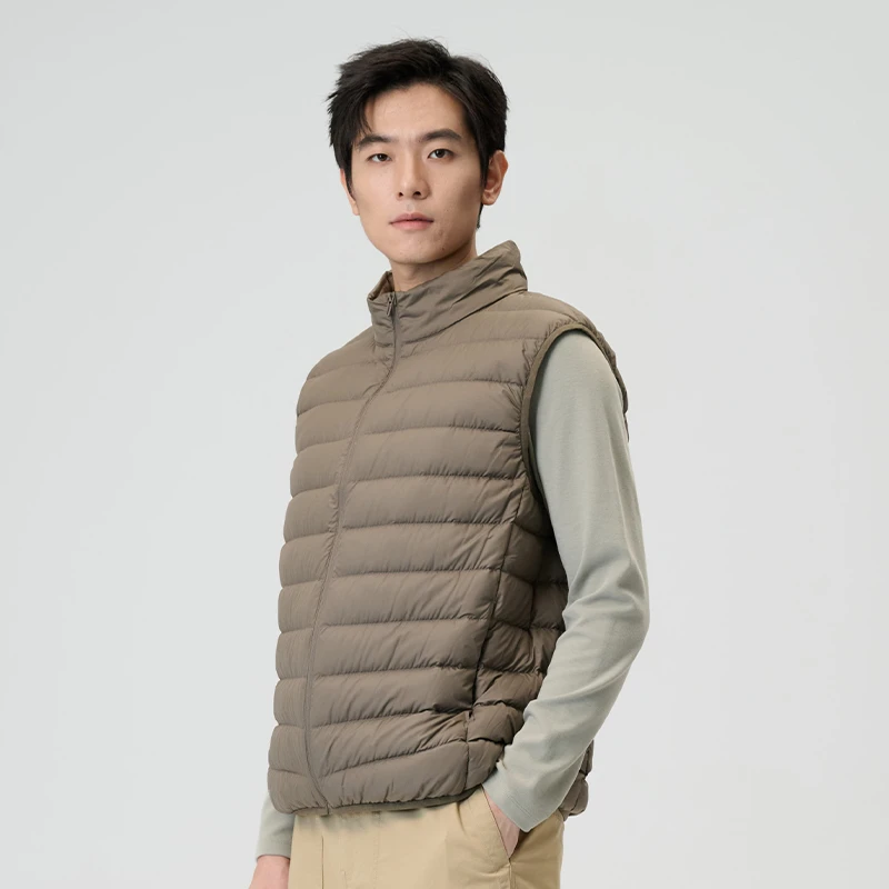【700+高蓬拒水羽绒】班尼路秋冬男装立领超轻气凝胶羽绒马甲