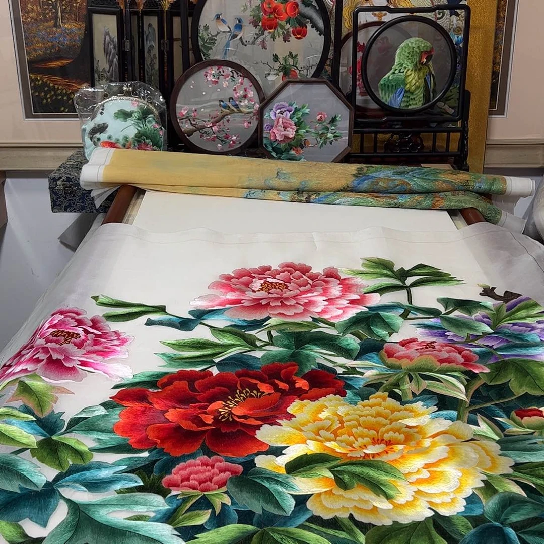 刺绣纯手工刺绣画