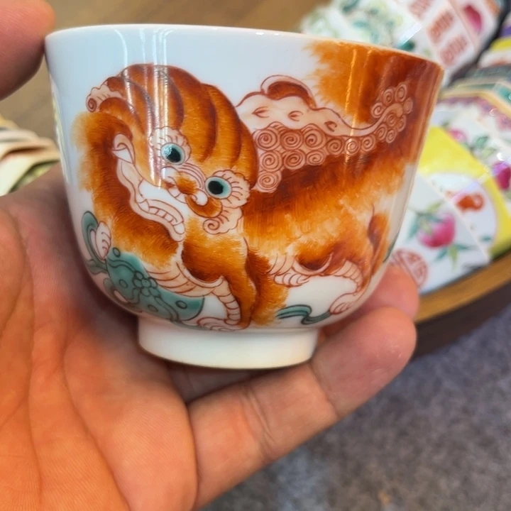 纯手绘精品盖碗杯