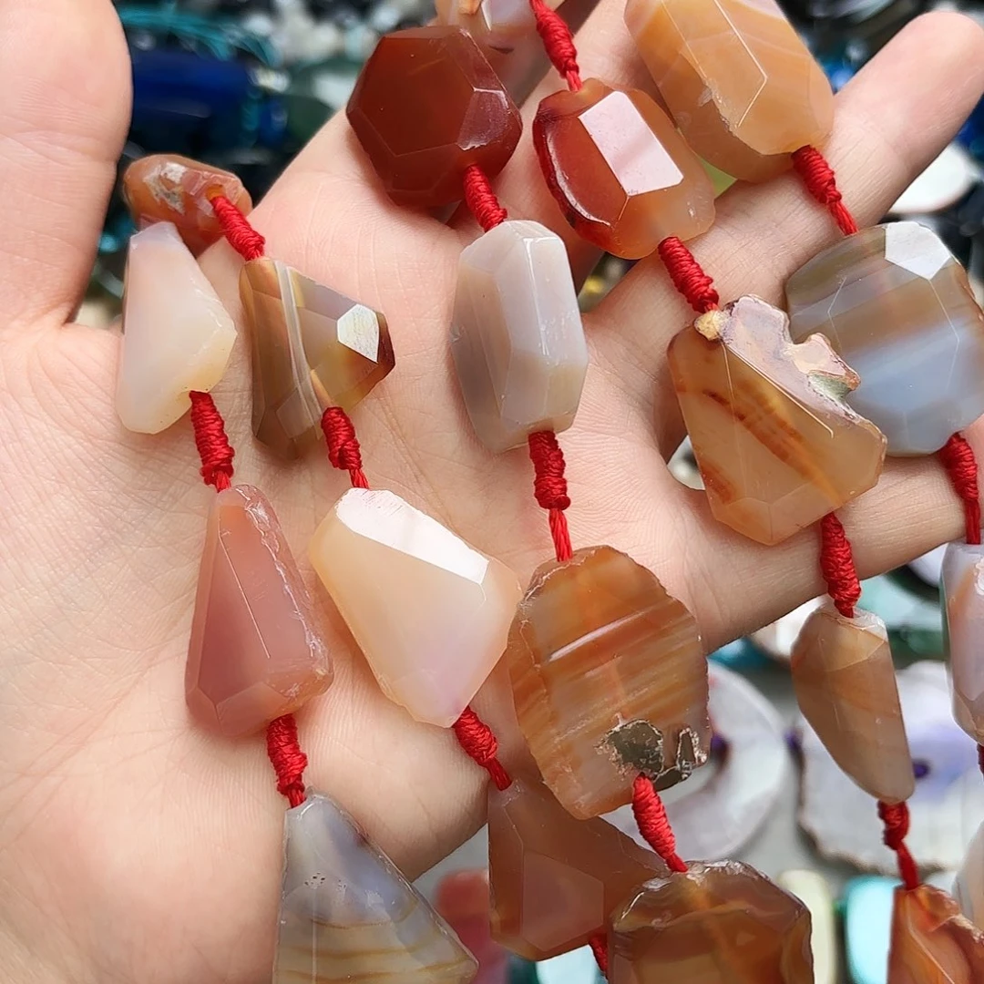 玛瑙/玉髓未镶嵌珠宝半成品红玛原皮