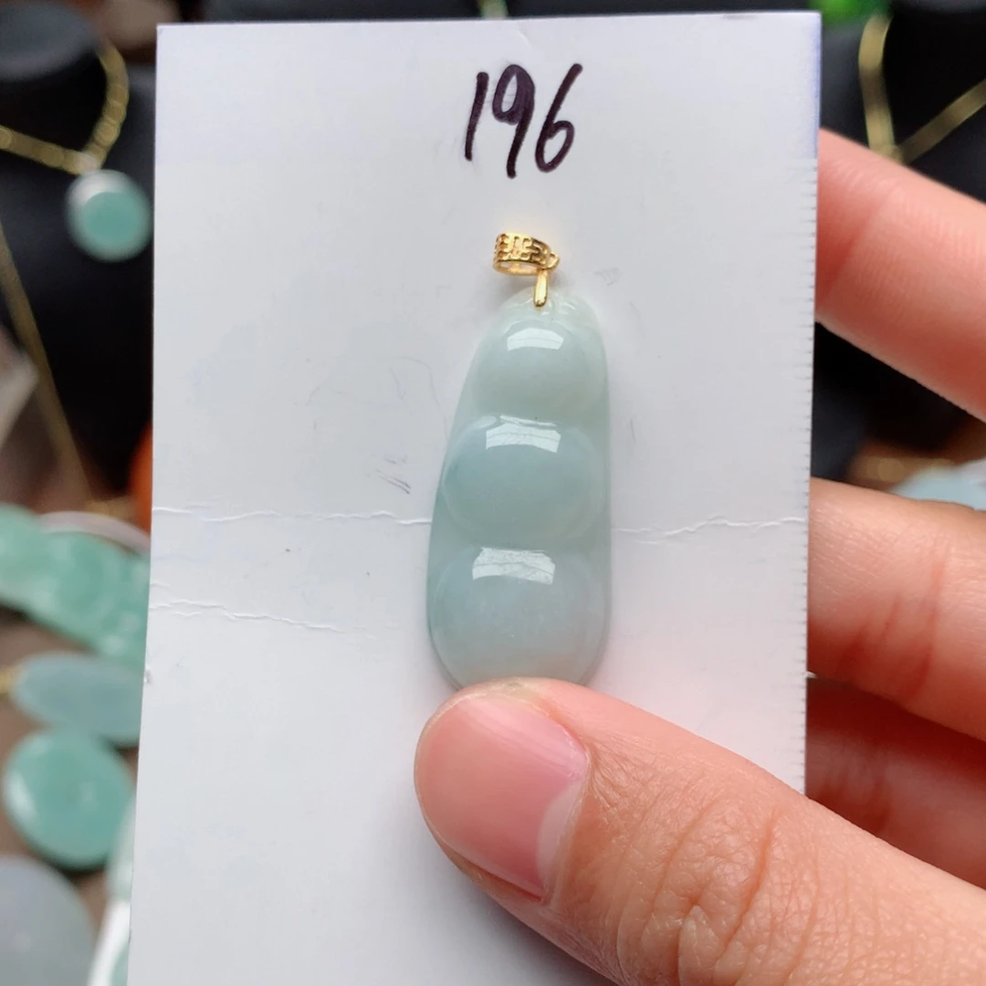 翡翠颈饰银S925镀金镶嵌吊坠