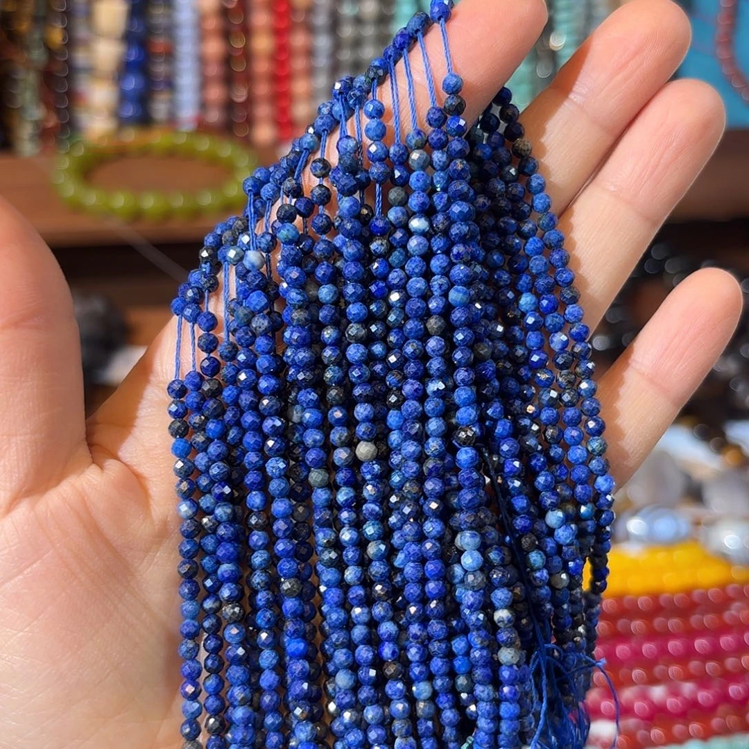 玛瑙/玉髓未镶嵌珠宝半成品青金卡3一条