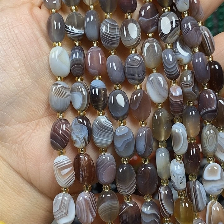 玛瑙/玉髓未镶嵌珠宝半成品天然波斯湾玛瑙卡8*12mm一条