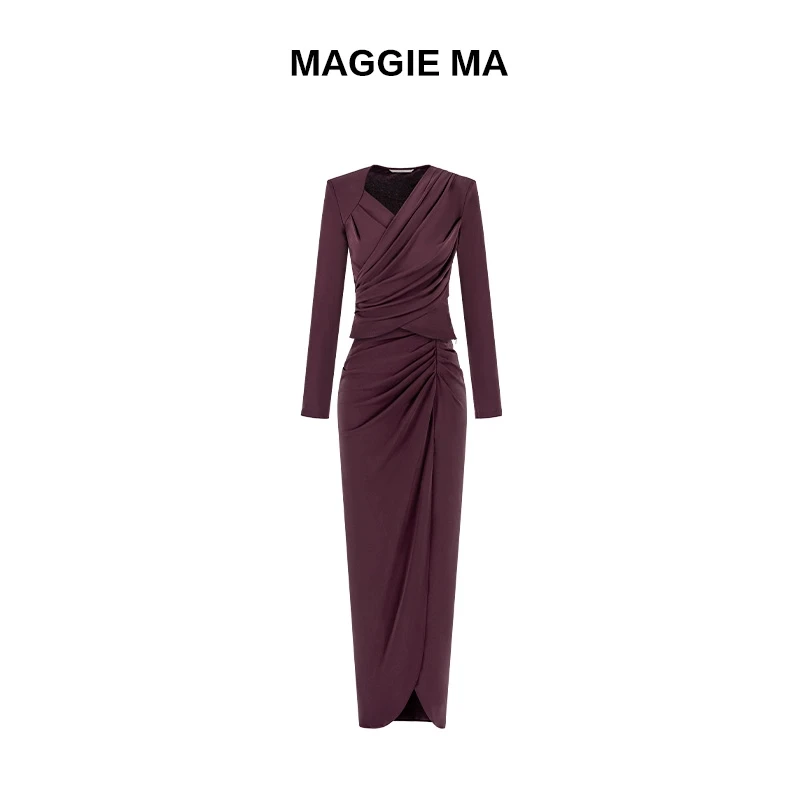 MAGGIE MA马婧温婉大方衣服法式收腰气质套装裙子女装007S/033B
