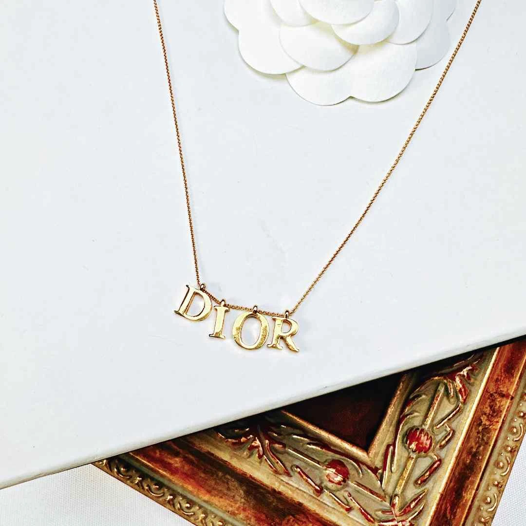 95新 DIOR/迪奥 柚礼中古/迪奥字母流苏项链LZ512285