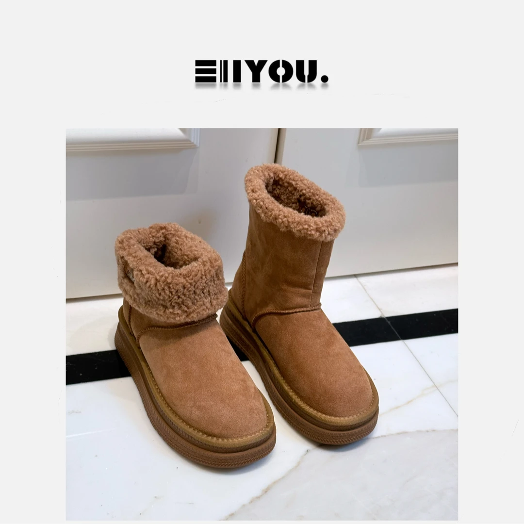 【ENYOU定制】两穿牛皮雪地靴