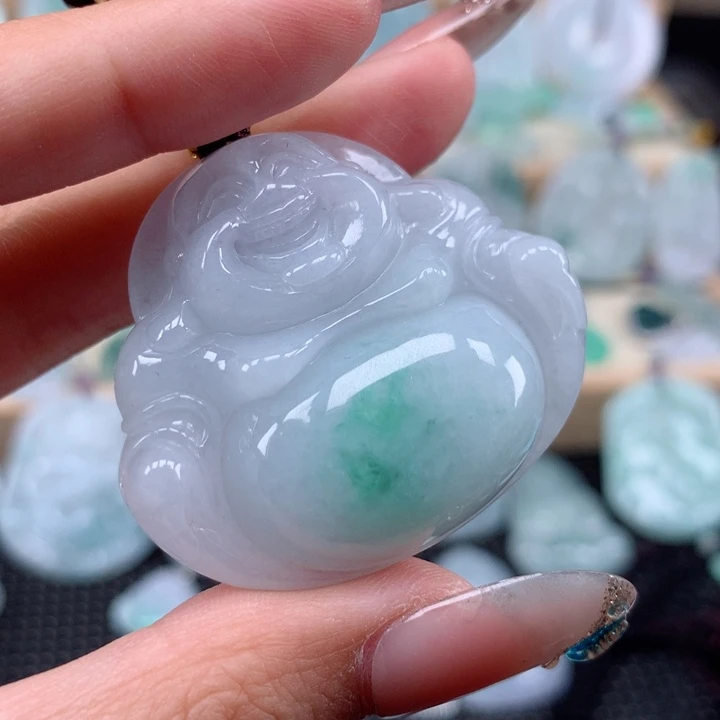 翡翠未镶嵌颈饰佛公吊坠