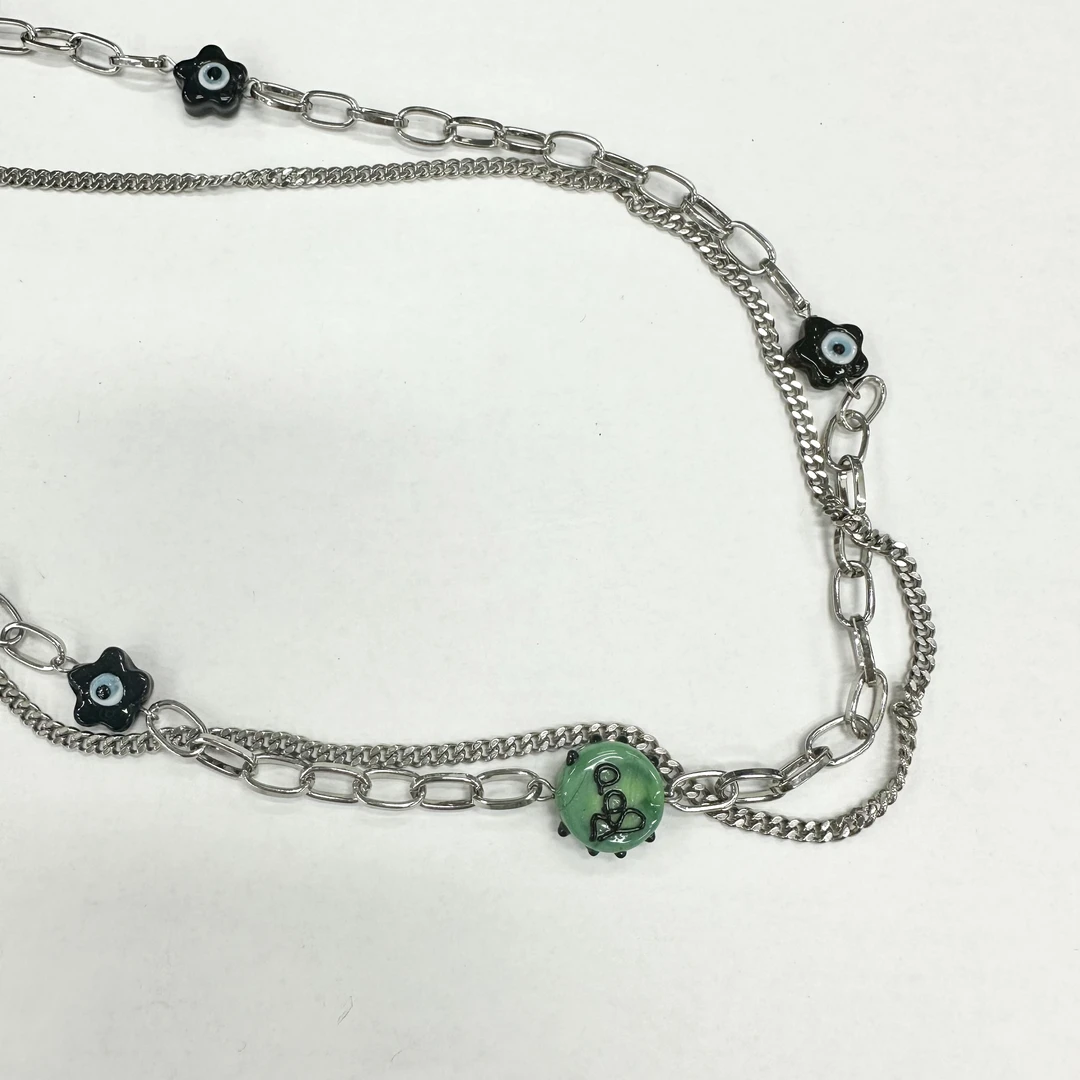 铜合金合成锆石项链 时尚潮流百搭项链 0532