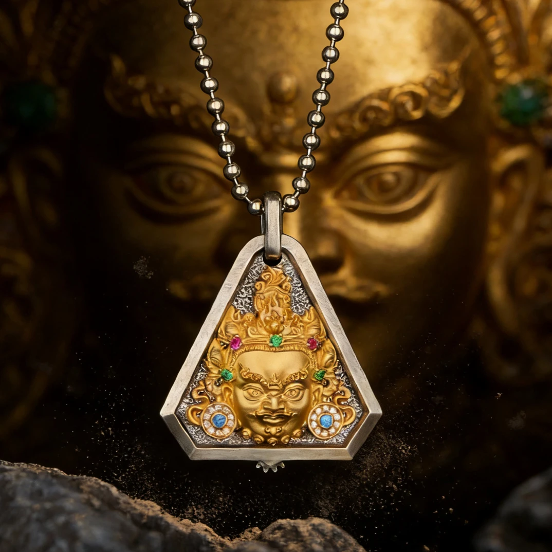 吊坠925银 转经黄财C吊坠民族风手工